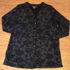 CL Carole Little Lightweight Cardigan Sweater Sz L